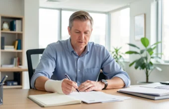 man consulting with a female lawyer about personal injury recovery and a legal claim after an accident