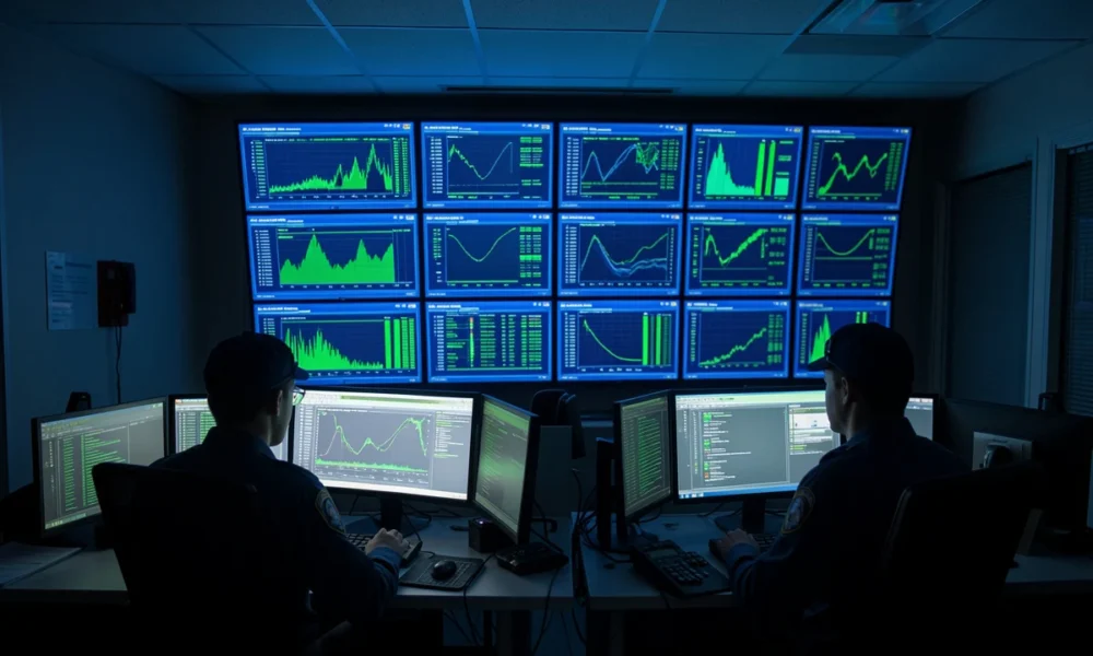 Managed SOC for Businesses monitoring network threats in a 24/7 security operations center