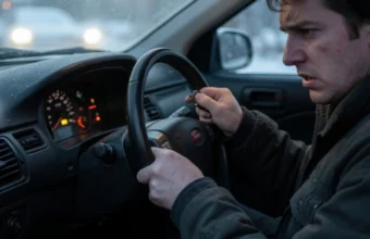 car struggling to start with weak battery and dim dashboard lights