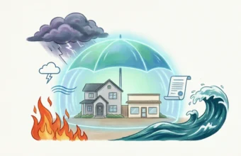 Climate risk insurance coverage protecting homes from floods and storms
