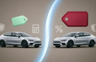 Illustration showing insurance quote prices differ for the same car coverage