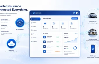 Insurance technology growth 2026 dashboard showing AI and insurtech tools