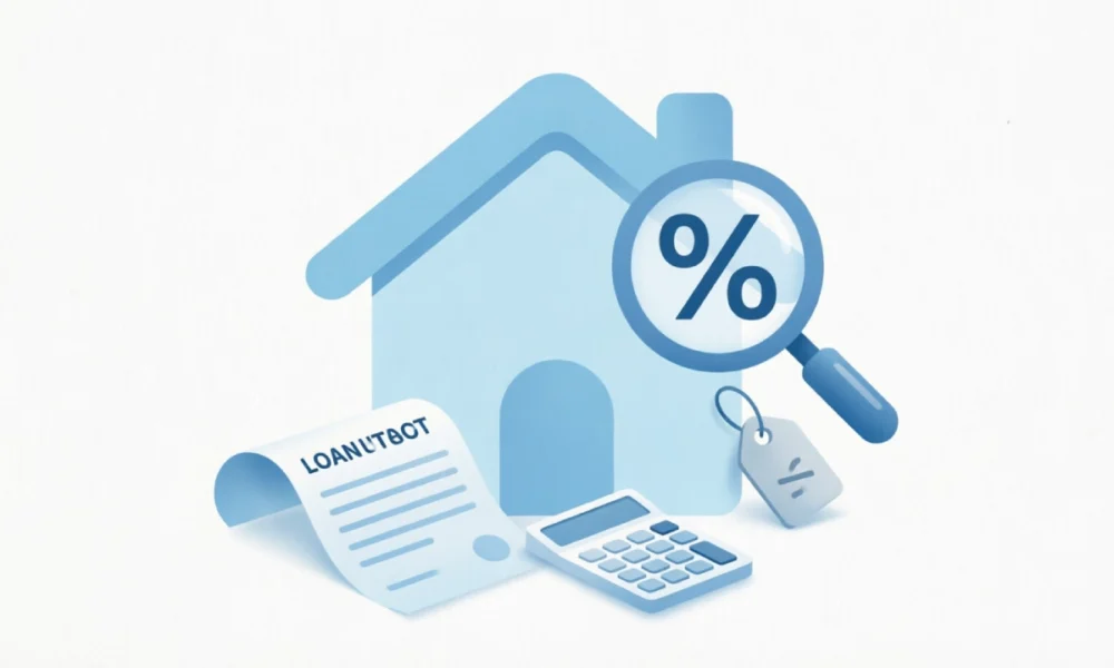 Illustration explaining loan origination fee cost on a mortgage document
