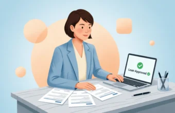 person reviewing personal loan bad credit approval documents